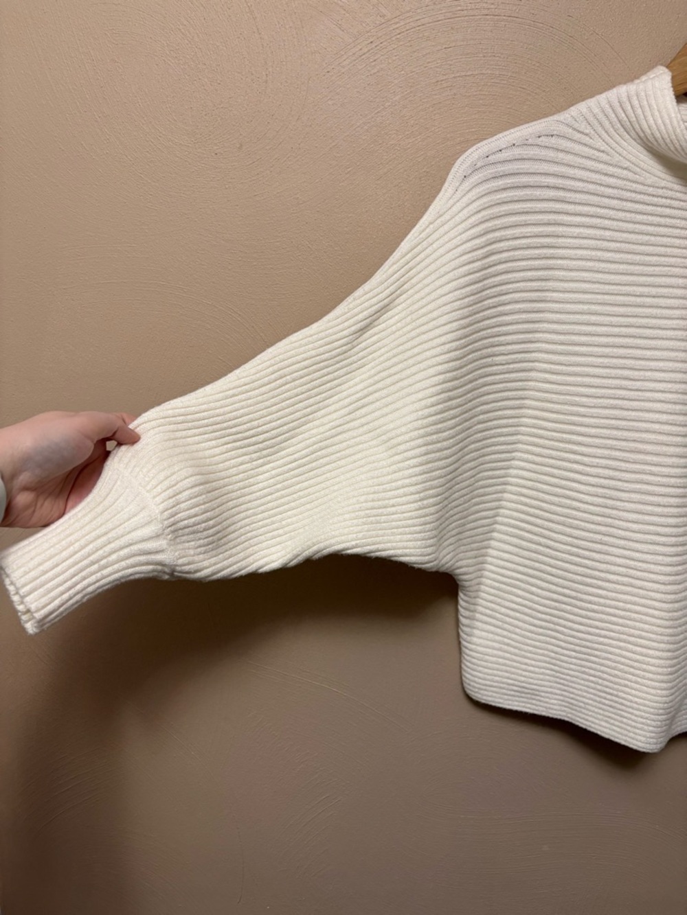 Anthropologie Kendall Mock-Neck Sweater Ivory White Ribbed Size Small - Picture 6 of 14